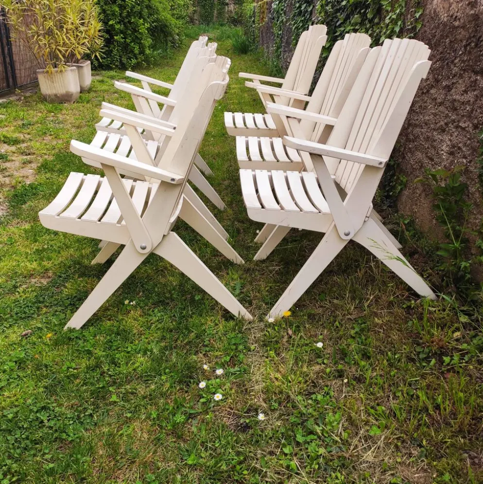 Fauteuils de jardin pliants vintage 1970