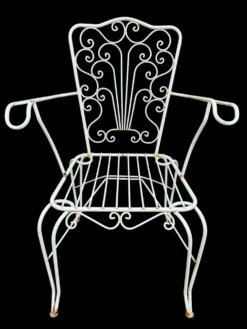 4 Fauteuils en fer forgé provençaux