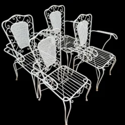 4 fauteuils Provençaux en fer forgé 60’s