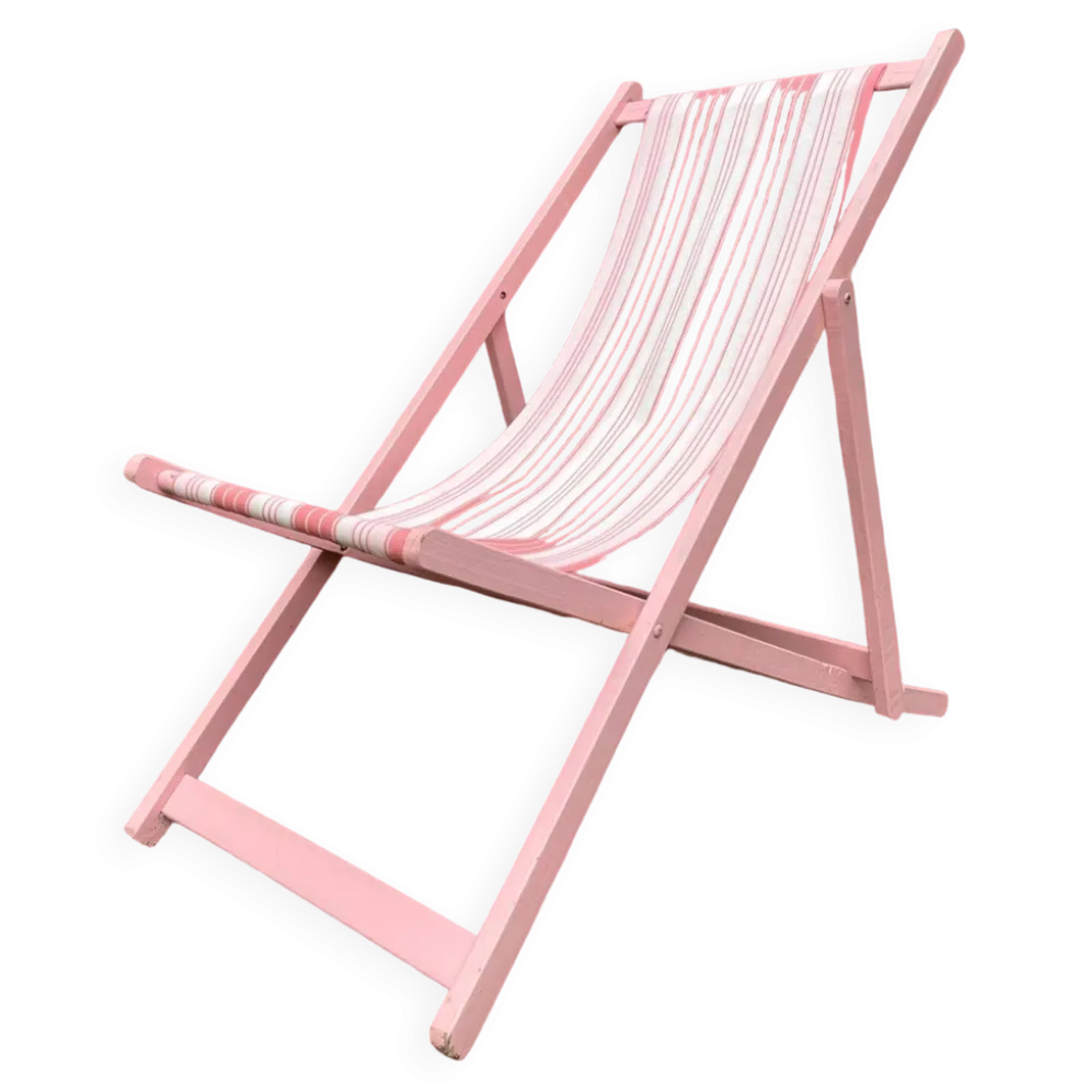 Fauteuil transat pliant vintage
