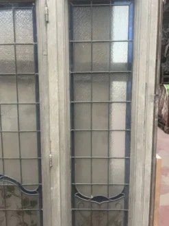 Fenêtre a imposte en vitrail Art Déco vers 1900 XX siècle