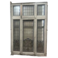 Fenêtre a imposte en vitrail Art Déco vers 1900 XX siècle