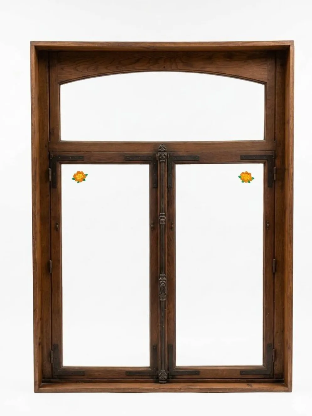 Fenêtre ancienne en chêne début XXe siècle
