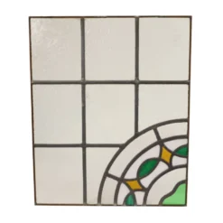 Fenêtre en vitrail florale Art Déco colorée 51x42cm