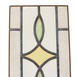 Fenêtre en vitrail géométrique Art Déco 85x24cm
