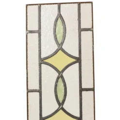 Fenêtre en vitrail géométrique Art Déco 85x24cm