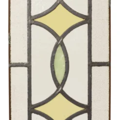 Fenêtre en vitrail géométrique Art Déco 85x24cm