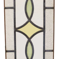 Fenêtre en vitrail géométrique Art Déco 85x24cm
