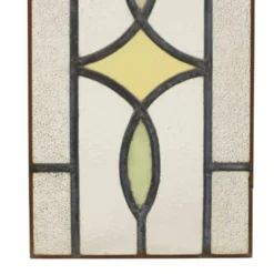 Fenêtre en vitrail géométrique Art Déco 85x24cm
