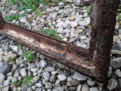 Fenêtre industrielle arquée métal L128xH114 verrière XIX° 2 vantaux