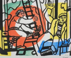 Fernand leger : les constructeurs, lithographie signée