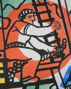 Fernand leger : les constructeurs, lithographie signée
