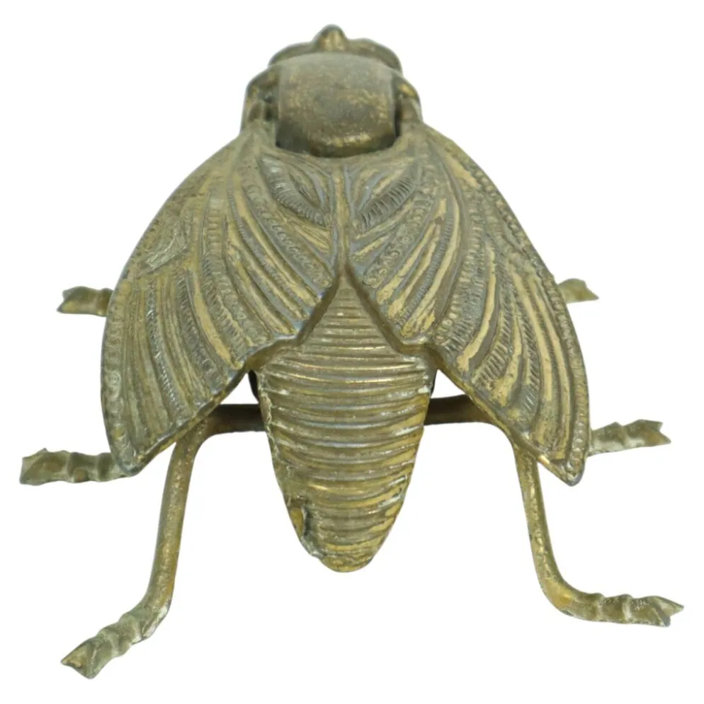 Figurine cendrier en cuivre plaqué vintage Italie années soixante