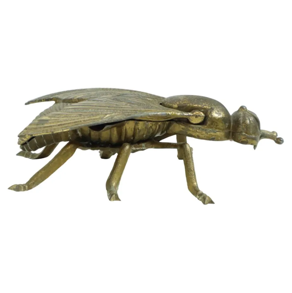 Figurine cendrier en cuivre plaqué vintage Italie années soixante