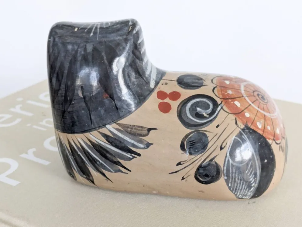 Figurine chat en poterie de Tonalá, Mexique, Art populaire fait main