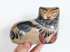 Figurine chat en poterie de Tonalá, Mexique, Art populaire fait main