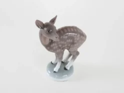 Figurine de cerf en porcelaine, design danois, années 1970, fabricant : Bing & Grøndah