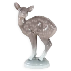 Figurine de cerf en porcelaine, design danois, années 1970, fabricant : Bing & Grøndah