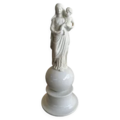 figurine de madone en biscuit français antique