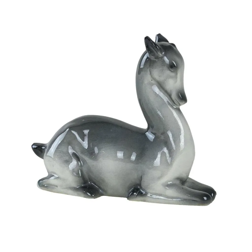 Figurine en céramique de cerf, design danois, années 1970, production : Danemark