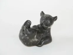 Figurine en céramique d'ours en peluche, design danois, années 1960, fabriquée au Danemark.
