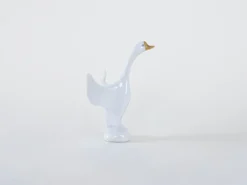 Figurine en porcelaine de oie, design hongrois, années 1960, fabriquée par Holloháza.