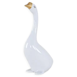 Figurine en porcelaine de oie, design hongrois, années 1960, fabriquée par Holloháza.