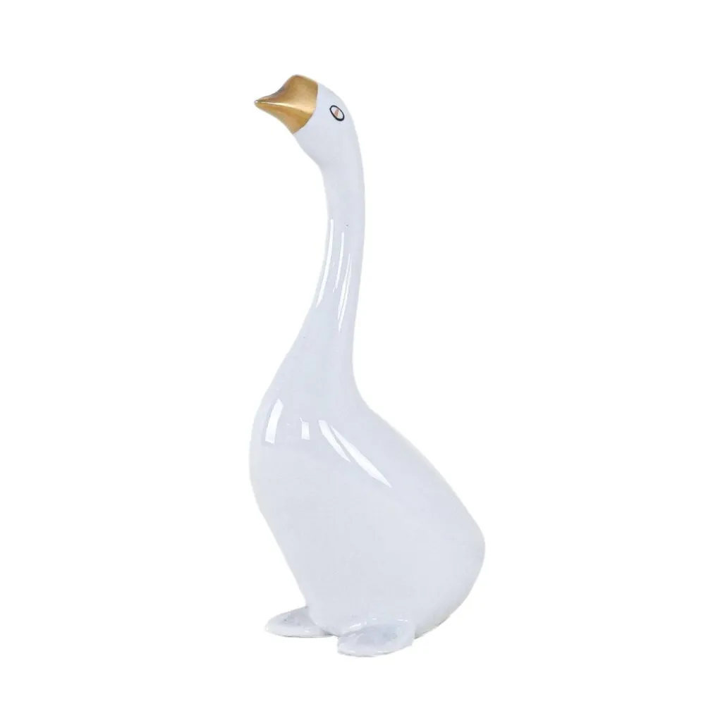 Figurine en porcelaine de oie, design hongrois, années 1960, fabriquée par Holloháza.