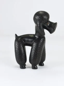 Figurine Sculpture Caniche Charmante par Leopold Anzengruber, Autriche, Années 1950