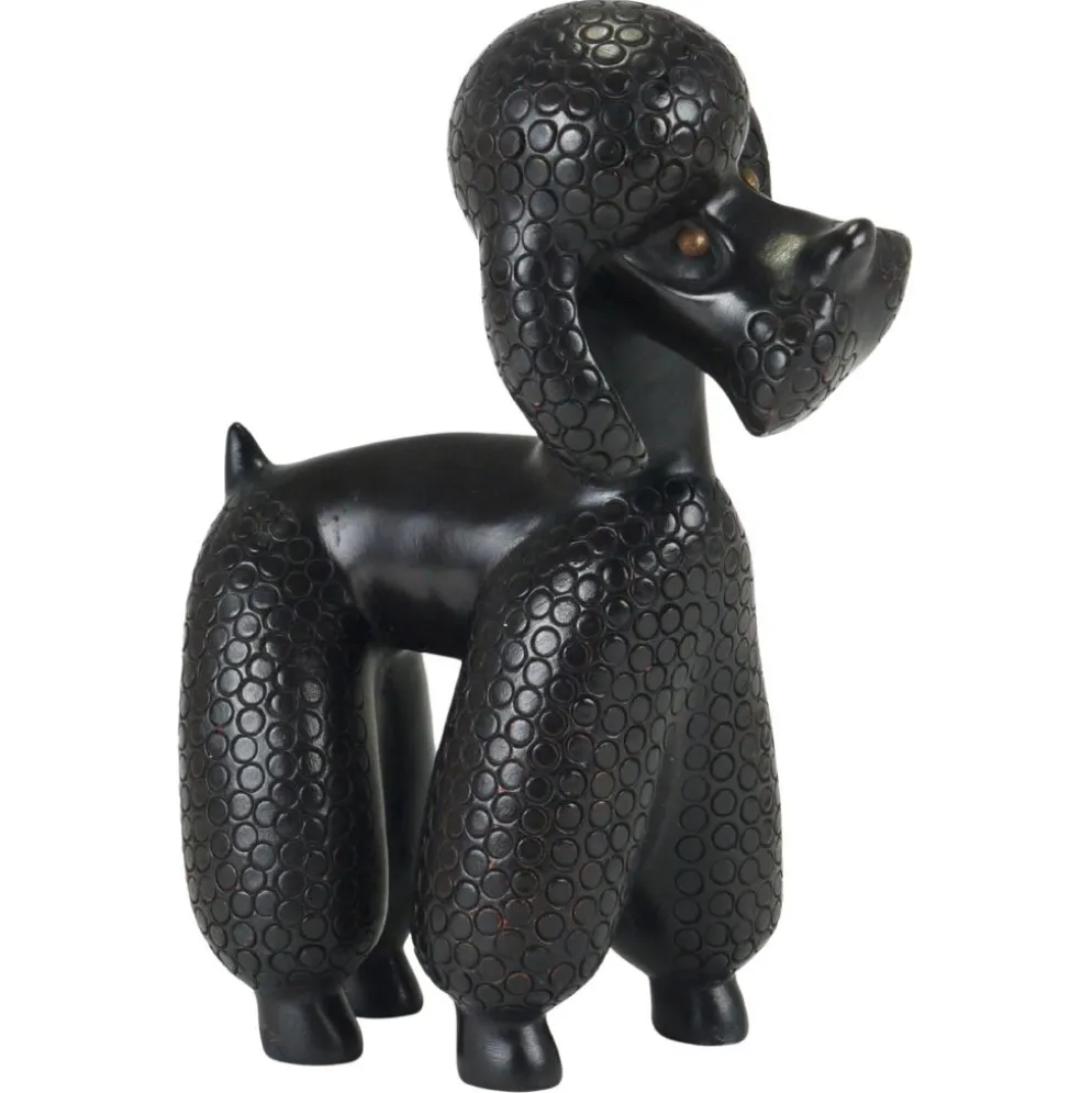 Figurine Sculpture Caniche Charmante par Leopold Anzengruber, Autriche, Années 1950