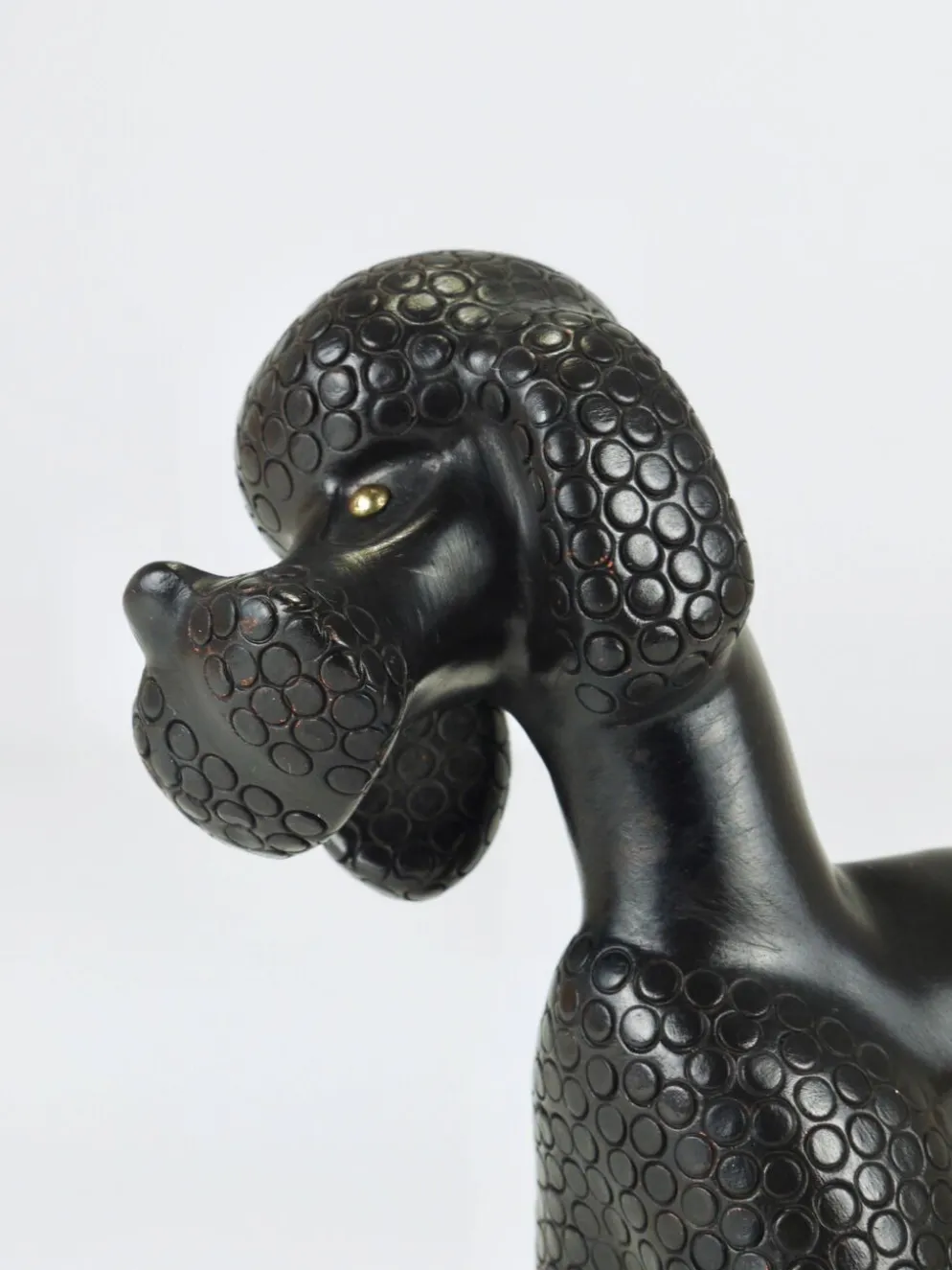 Figurine Sculpture Caniche Charmante par Leopold Anzengruber, Autriche, Années 1950