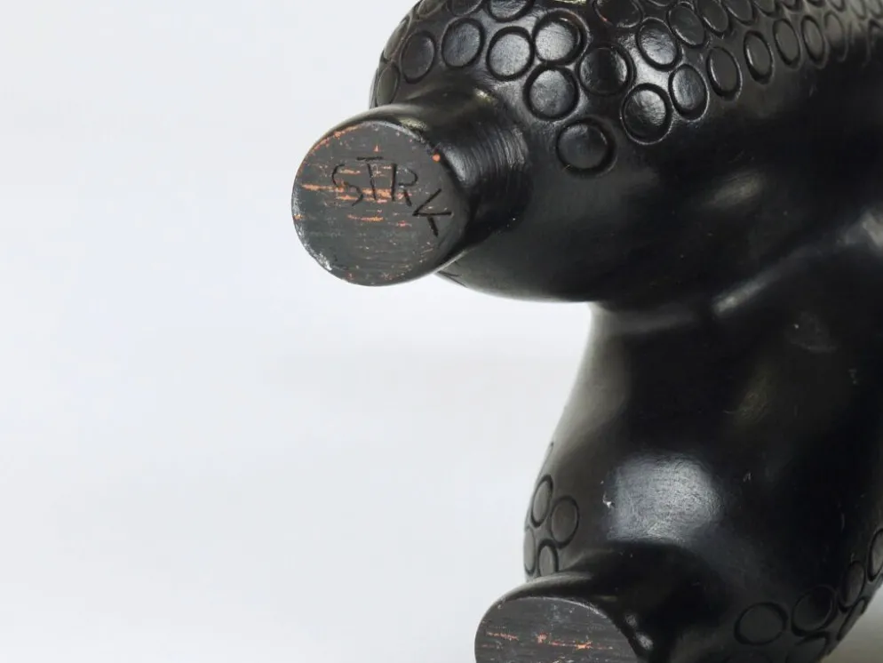 Figurine Sculpture Caniche Charmante par Leopold Anzengruber, Autriche, Années 1950