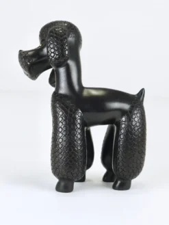 Figurine Sculpture Caniche Charmante par Leopold Anzengruber, Autriche, Années 1950