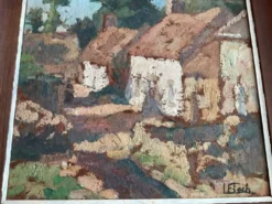 Floch Lionel Huile Paysage de village