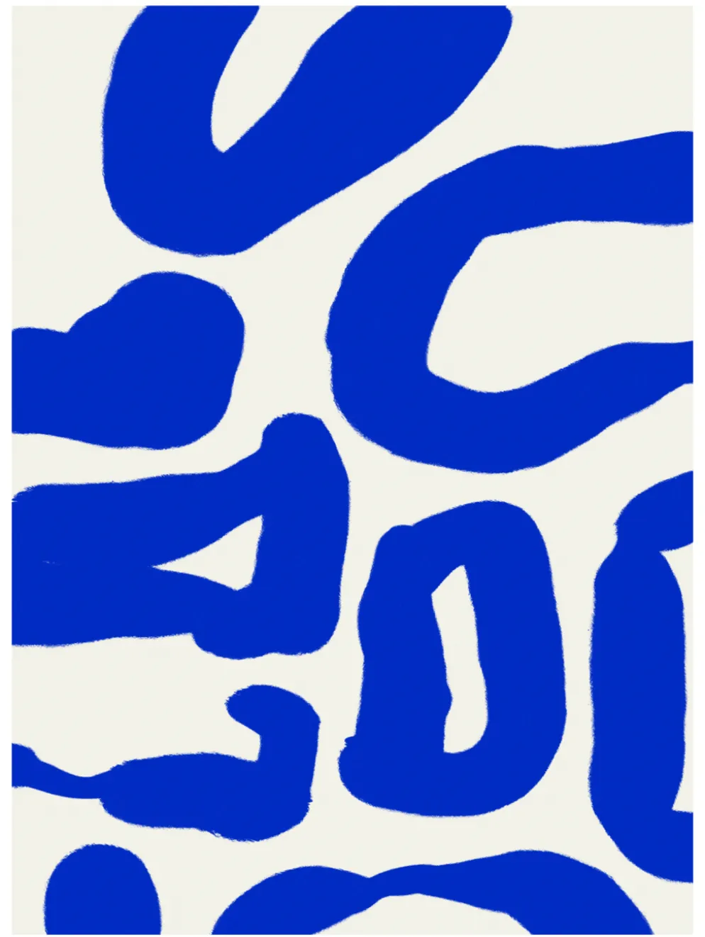 Formes bleues abstraites giclées imprimées