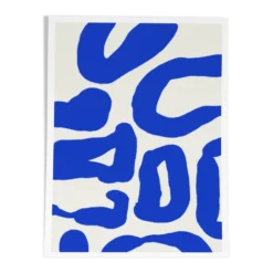 Formes bleues abstraites giclées imprimées