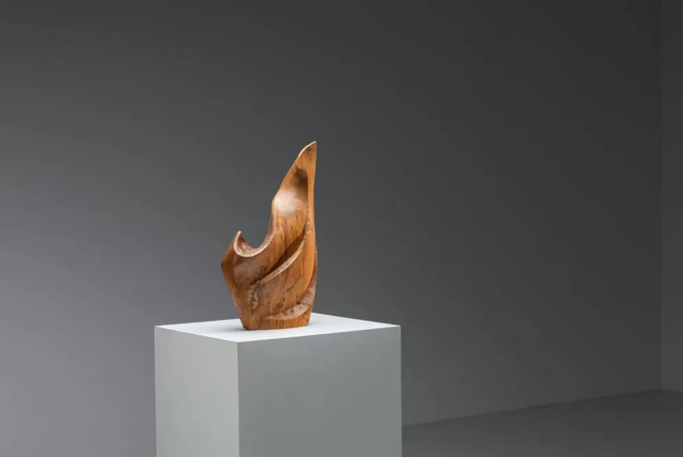 Forme sculpturale en chêne solide