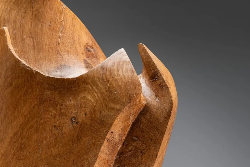 Forme sculpturale en chêne solide