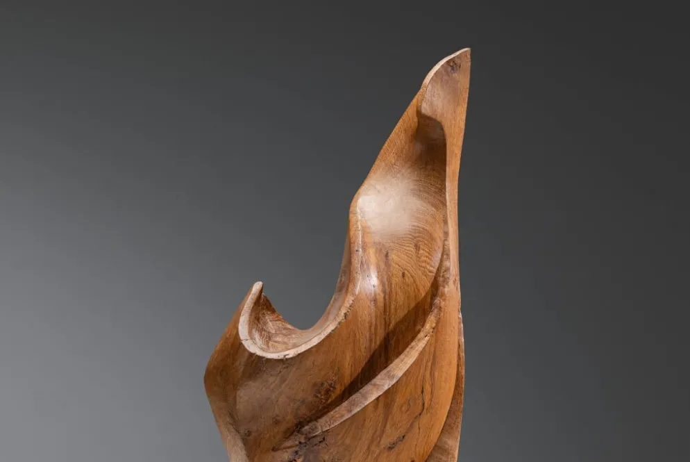 Forme sculpturale en chêne solide