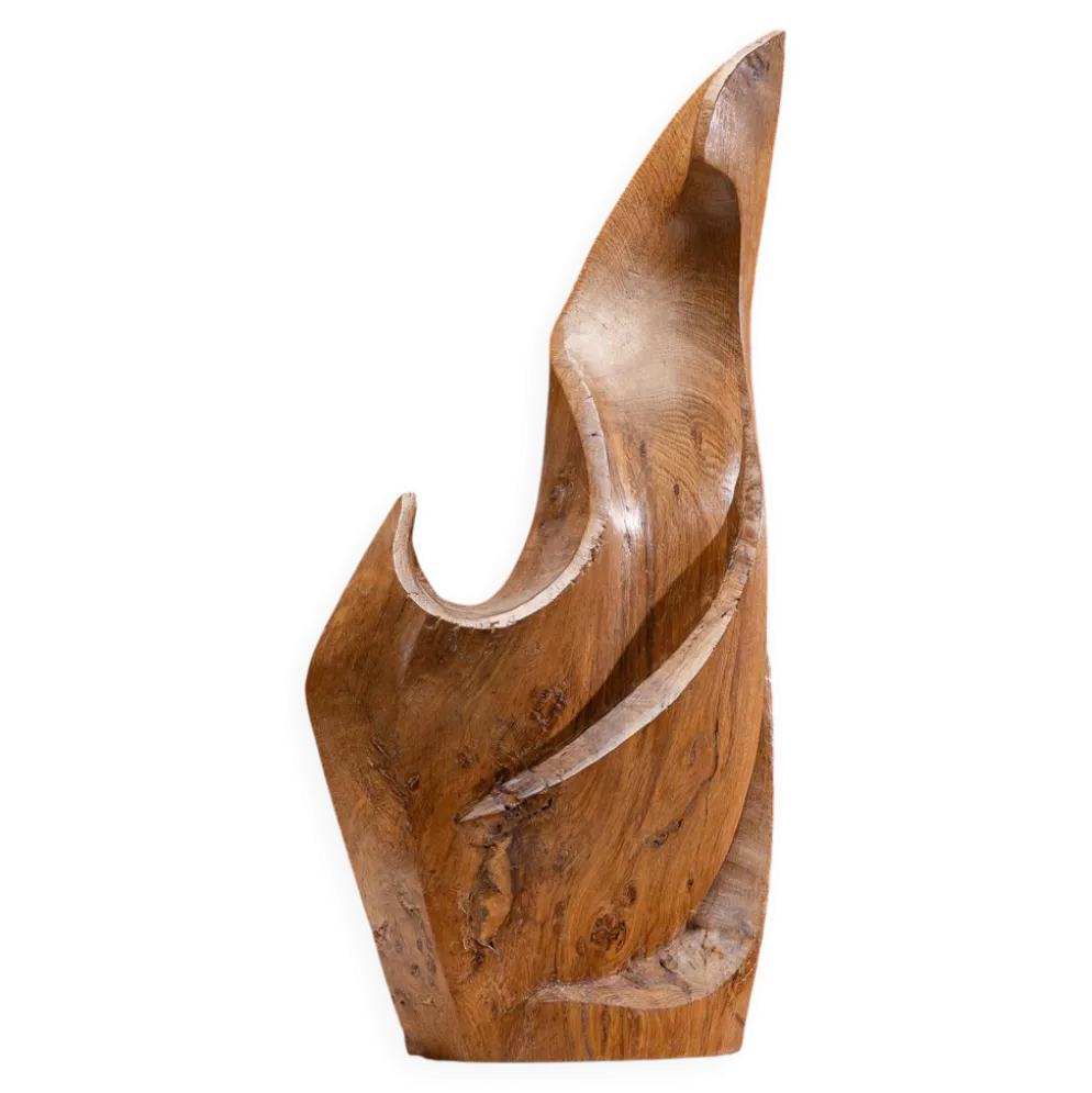 Forme sculpturale en chêne solide