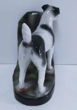 fox terrier porcelaine polychrome numéroté début xxème