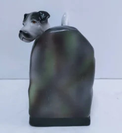 fox terrier porcelaine polychrome numéroté début xxème