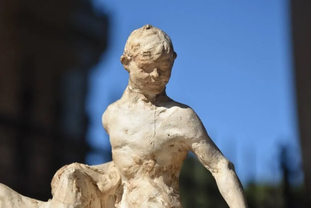 François Antoine Roume, Homme chevauchant un cheval de labour, vers 1935