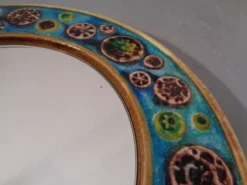 French Ceramic Mirror, 1960s