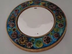 French Ceramic Mirror, 1960s