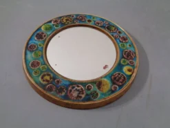 French Ceramic Mirror, 1960s