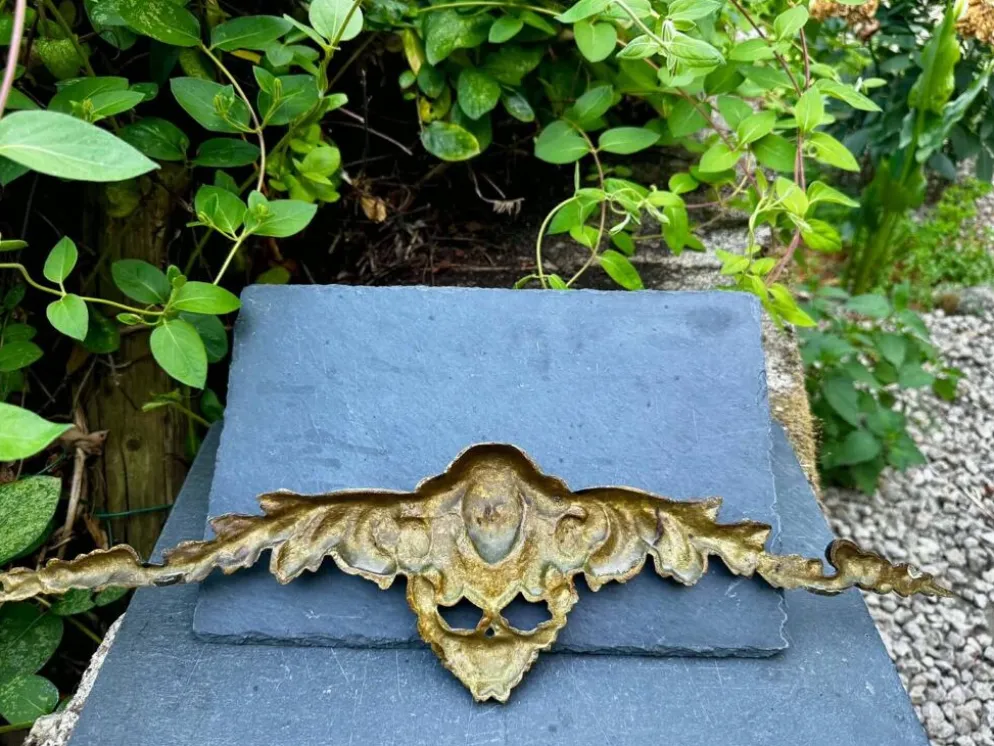 Fronton en bronze cariatide Art Nouveau