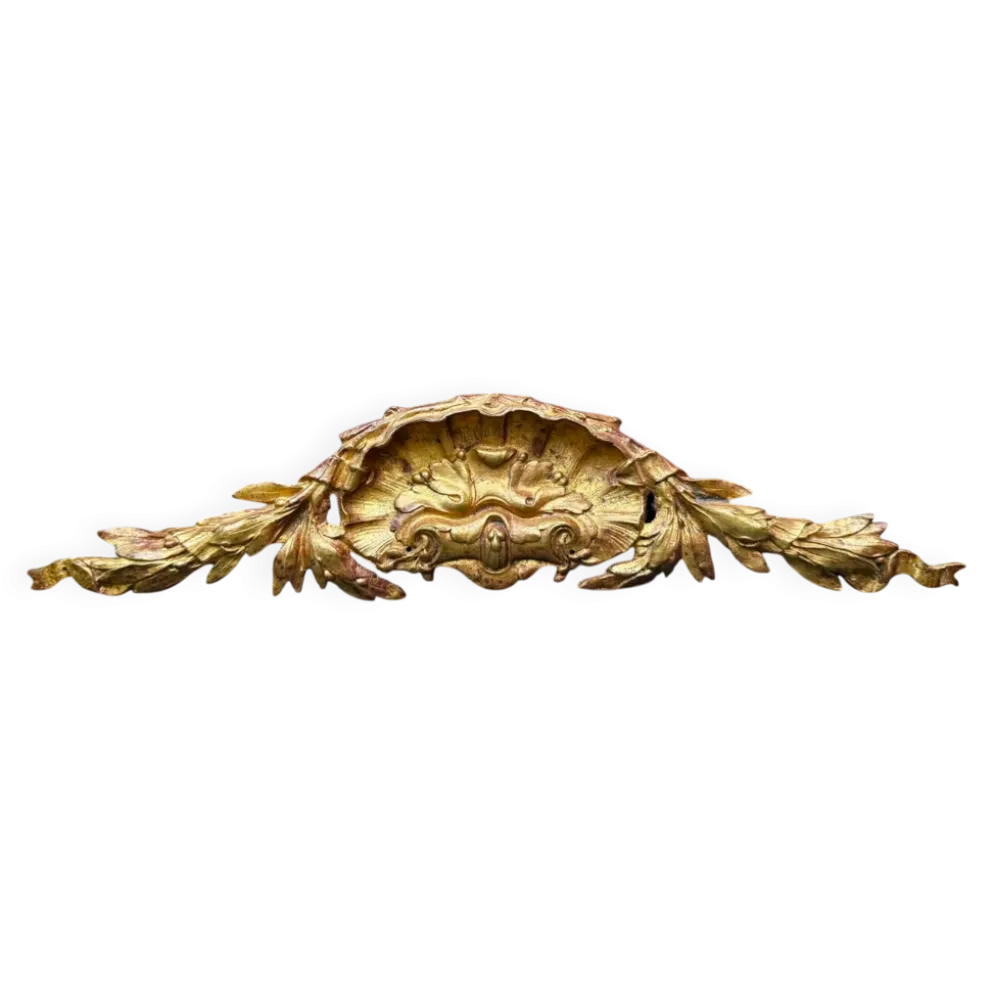 Fronton en bronze rocaille Art Nouveau