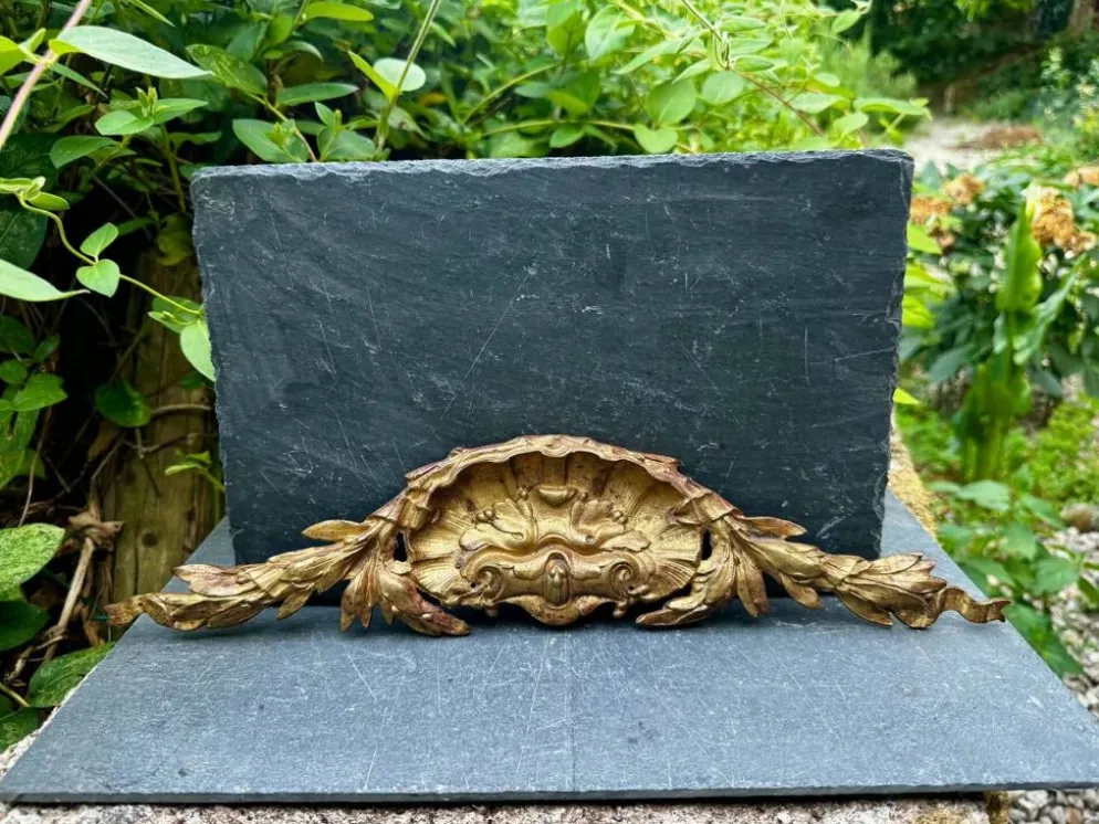 Fronton en bronze rocaille Art Nouveau