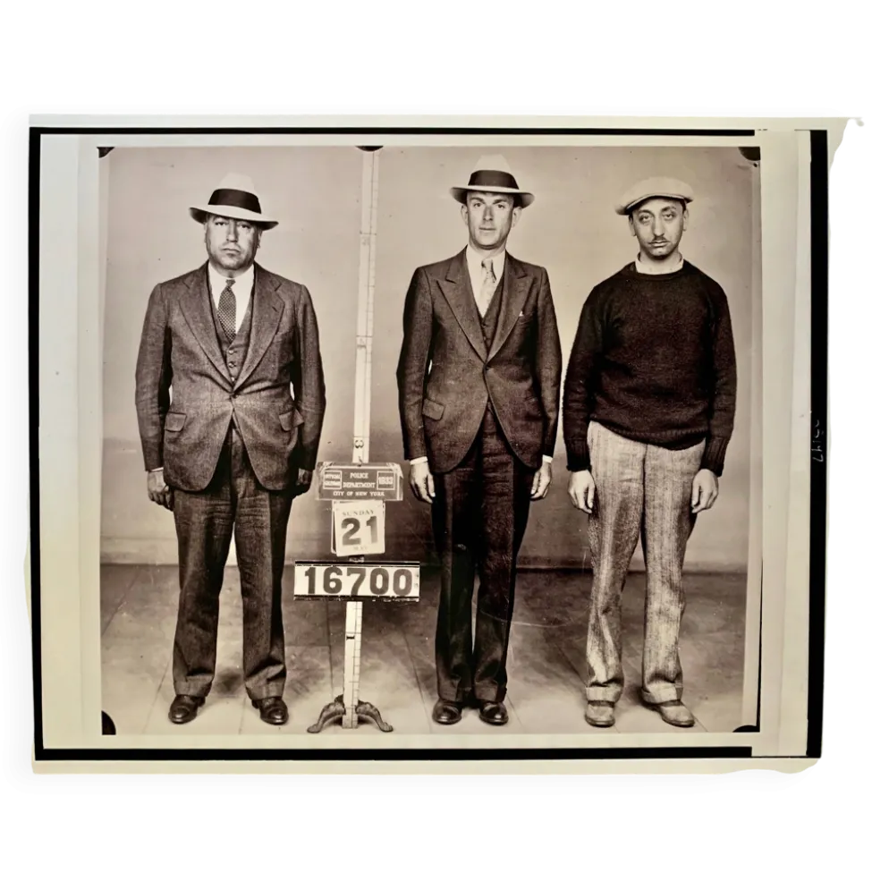 Gangsters de New York – 1933 Photographie d'art vintage noir & blanc